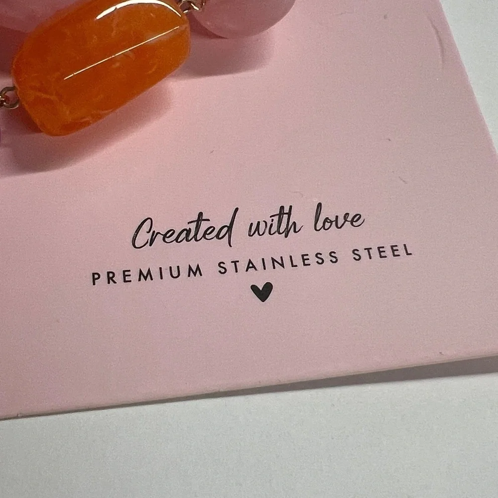 My Jewellery 3.5”Lucite Plastic Premium Sainless Steel Posts Earrings - New